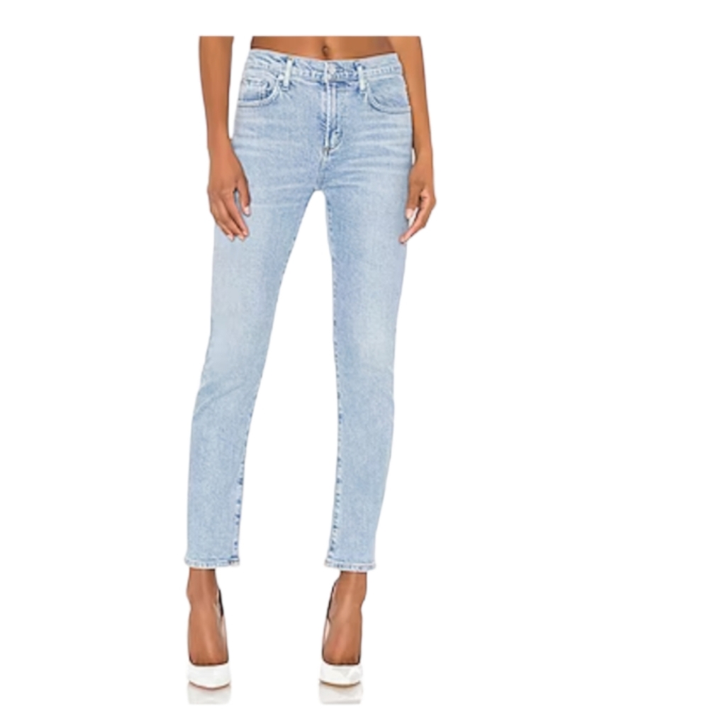 COPY - Agolde Toni Mid-Rise Skinny Jeans Light Blue Organic cotton size 28